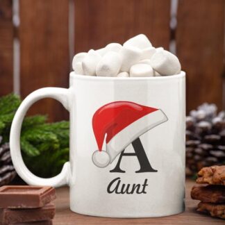 Santa Hat Family Christmas Mug for your Aunt