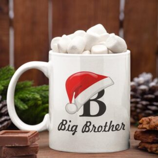 Santa Hat Family Christmas Mug for your Big Brother
