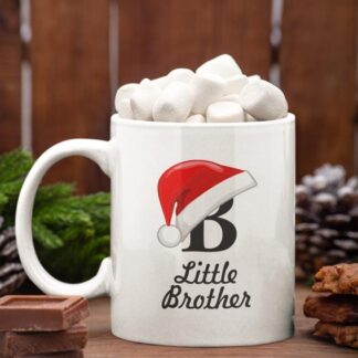 Santa Hat Family Christmas Mug for your Little Brother