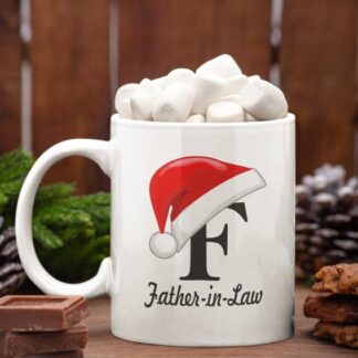 Santa Hat Family Christmas Mug for your Father-in-Law