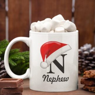 Santa Hat Family Christmas Mug for your Nephew