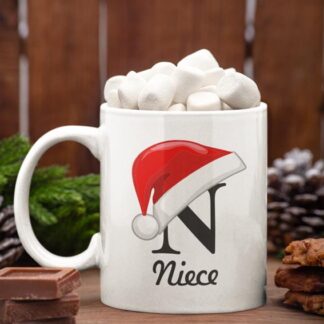 Santa Hat Family Christmas Mug for your Niece
