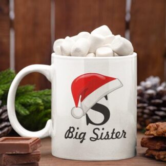 Santa Hat Family Christmas Mug for your Big Sister