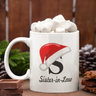 Santa Hat Family Christmas Mug for your Sister in-Law