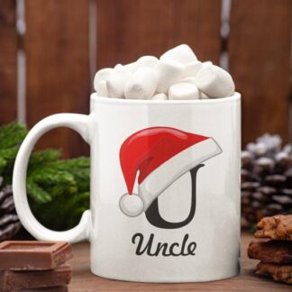 Santa Hat Family Christmas Mug for your Uncle